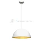 Lampa sufitowa wisząca Industrialna Loft BETA WHITE/GOLD 1xE27 35cm MLP7897 Milagro nowoczesna oprawa oświetleniowa metal żyrandol do Kuchni Jadalni nad stół blat wyspę biały biała złoty złota biało w sklepie internetowym Normatech