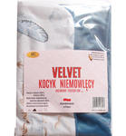 Kocyk niemowlęcy Velvet niebieski i piórko w sklepie internetowym SzipSzop.pl