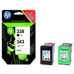 HP 2 x tusz black nr 338, C8765EE + color nr 343, C8766EE, SD449E w sklepie internetowym Toner-tusz.pl