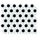 Mini Hexagon B&W Mix 26x30 mozaika dekoracyjna w sklepie internetowym Carrea