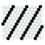 Mini Hexagon B&W Lean 26x30 mozaika dekoracyjna w sklepie internetowym Carrea