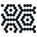 Mini Hexagon B&W Nano 26x30 mozaika dekoracyjna w sklepie internetowym Carrea
