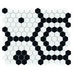 Mini Hexagon B&W Bee 26x30 mozaika dekoracyjna w sklepie internetowym Carrea