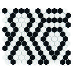 Mini Hexagon B&W Lace 26x30 mozaika dekoracyjna w sklepie internetowym Carrea