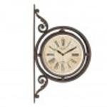 Zegar Dworcowy Dwustronny Vintage Clayre & Eef w sklepie internetowym Lawendowy Kredens