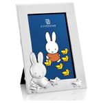 Ramka na zdjęcie do pokoju dziecięcego srebrna stojąca królik Miffy z kaczuszkami | Rozmiar: 6x9 cm | SKU: ZV6910261 w sklepie internetowym PasazHandlowy.eu