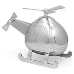 Skarbonka dla dziecka srebrna elegancka na prezent helikopter | Rozmiar: 160x105x125 mm | SKU: ZV6168061 w sklepie internetowym PasazHandlowy.eu
