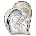 Obraz Świętej Rodziny srebrny nowoczesny ze złoceniami | Rozmiar: 21.5x26 cm | SKU: VL81050/4LORO w sklepie internetowym PasazHandlowy.eu