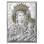 Obrazek Matki Boskiej Częstochowskiej srebrny | Rozmiar: 18x24 cm | SKU: V18045/5 w sklepie internetowym PasazHandlowy.eu