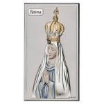 Matka Boska Fatimska obraz srebrny kolorowy | Rozmiar: 6.5x11 cm | SKU: V18032/3LCOL w sklepie internetowym PasazHandlowy.eu
