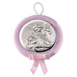 Medalion Anioł Stróż z pozytwką | Rozmiar: Fi 11 cm | Kolor: Różowy | SKU: V10491/2R w sklepie internetowym PasazHandlowy.eu