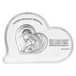 Obraz Świętej Rodziny srebrny nowoczesny serce z grawerem cytat 16x12 | Rozmiar: 16.1x12 cm | SKU: BC6432F/1/2 w sklepie internetowym PasazHandlowy.eu