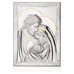 Obraz Świętej Rodziny srebrny nowoczesny ze złoceniami | Rozmiar: 11x14 cm | SKU: CM444154 w sklepie internetowym PasazHandlowy.eu