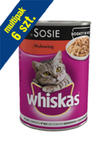 WHISKAS ADULT Z WOŁOWINĄ W SOSIE 6x400 g w sklepie internetowym Telekarma.pl