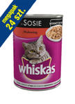 WHISKAS ADULT Z WOŁOWINĄ W SOSIE 24x400 g w sklepie internetowym Telekarma.pl