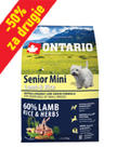 ONTARIO SENIOR MINI LAMB AND RICE KARMA HYPOALERGICZNA DLA PSÓW RAS MAŁYCH 750g+750g za-50% w sklepie internetowym Telekarma.pl