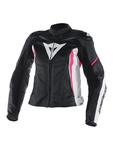 Kurtka skórzana Dainese AVRO D1 LADY - BLACK/WHITE/FUCHSIA w sklepie internetowym Defender.net.pl