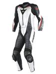 Kombinezon dwuczęściowy Dainese LAGUNA SECA D1 2 PCS SUIT - white/black/fluo-red w sklepie internetowym Defender.net.pl