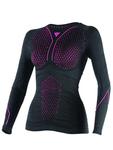 Damska koszulka termoaktywna Dainese D-CORE THERMO TEE LADY - Black/Fuchsia w sklepie internetowym Defender.net.pl