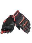 Skórzane Rękawice Dainese CARBON D1 SHORT GLOVES - P75-BLACK/BLACK/FLUO-RED w sklepie internetowym Defender.net.pl