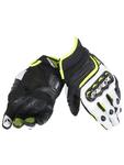 Skórzane Rękawice Dainese CARBON D1 SHORT GLOVES - V79-BLACK/WHITE/FLUO-YELLOW w sklepie internetowym Defender.net.pl