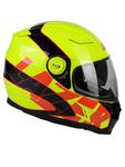 Integralny kask motocyklowy LAZER Bayamo Reflex - Yellow Fluo/Black/Red w sklepie internetowym Defender.net.pl