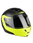 Szczękowy kask motocyklowy LAZER Monaco Evo Droid Pure Carbon - Black Carbon Matt/Yellow Fluo w sklepie internetowym Defender.net.pl