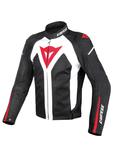 Kurtka tekstylna Dainese HYPER FLUX D-DRY JACKET - white/black/red w sklepie internetowym Defender.net.pl