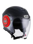 Kask AGV FLUID MONO MATT BLACK/ RED - 007 w sklepie internetowym Defender.net.pl