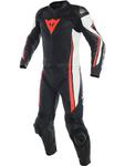 Kombinezon dwuczęściowy Dainese ASSEN 2 PCS SUIT - Black/ White/ Fluo-Red w sklepie internetowym Defender.net.pl