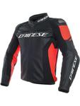 Kurtka skórzana Dainese RACING 3 - Black/ Black/ Fluo-Red w sklepie internetowym Defender.net.pl