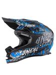 Kask motocross O'neal Seria 7 EVO MENACE - blue/white w sklepie internetowym Defender.net.pl