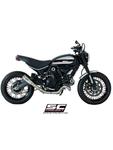 Pełny układ wydechowy 2-1 z Tłumikiem stożkowym krótkim (niska pozycja) Slip-on SC-Project do Ducati SCRAMBLER 800 [15-17] w sklepie internetowym Defender.net.pl