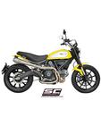 Pełny układ wydechowy 2-1 z Tłumikiem stożkowym (wysoka pozycja) Slip-on SC-Project do Ducati SCRAMBLER 800 [15-17] w sklepie internetowym Defender.net.pl