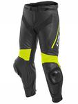 Skórzane spodnie Dainese DELTA 3 - Black/ Black/ Fluo-Yellow w sklepie internetowym Defender.net.pl