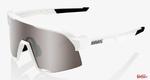 Okulary Rowerowe 100% S3 Matte White - Hiper Silver Mirror Lens (Szkła Srebrne Lustrzane Lt 14% + Szkła Przeźroczyste 93%) w sklepie internetowym ElenSPORT.pl - Internetowy Sklep Sportowy