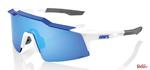 Okulary Rowerowe 100% Speedcraft Sl Matte White/metallic Blue - Hiper Blue Multilayer Mirror Lens w sklepie internetowym ElenSPORT.pl - Internetowy Sklep Sportowy