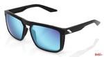 Okulary Rowerowe 100% Renshaw Matte Black - Hiper Blue Multilayer Mirror Lens (Szkła Niebieskie Lustrzane Wielowarstwowe, Lt 15%) w sklepie internetowym ElenSPORT.pl - Internetowy Sklep Sportowy