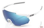 Okulary Rowerowe 100% Racetrap Matte White - Hiper Blue Multilayer Mirror Lens (Szkła Niebieskie Lustrzane Wielowarstwowe, Lt 15%) w sklepie internetowym ElenSPORT.pl - Internetowy Sklep Sportowy