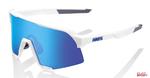 Okulary Rowerowe 100% S3 Matte White - Hiper Blue Multilayer Mirror Lens (Szkła Niebieskie Lustrzane Wielowarstwowe Lt 15% + Szkła Przeźroczyste 93%) w sklepie internetowym ElenSPORT.pl - Internetowy Sklep Sportowy