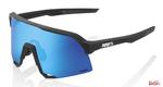 Okulary Rowerowe 100% S3 Matte Black - Hiper Blue Multilayer Mirror Lens (Szkła Niebieskie Lustrzane Wielowarstwowe Lt 15% + Szkła Przeźroczyste 93%) w sklepie internetowym ElenSPORT.pl - Internetowy Sklep Sportowy