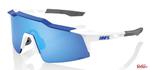 Okulary Rowerowe 100% Speedcraft Sl Matte White/metallic Blue - Hiper Blue Multilayer Mirror Lens w sklepie internetowym ElenSPORT.pl - Internetowy Sklep Sportowy