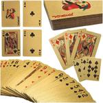 Karty do gry zestaw kart poker plastikowe złote talia 54szt. w sklepie internetowym okazje24.eu
