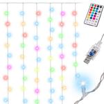 Kurtyna świetlna girlanda lampki LED 3x3m 200LED USB multikolor + pilot 16kolorów z pamięcią w sklepie internetowym okazje24.eu