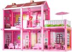 Domek dla lalek Villa lalka mebelki zestaw różowy 44cm w sklepie internetowym okazje24.eu