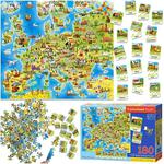 CASTORLAND Puzzle edukacyjne układanka Mapa Europy 212 elementów 7+ w sklepie internetowym okazje24.eu