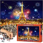 CASTORLAND Puzzle układanka 1000 elementów Glamour of the Night, Paris - Fajerwerki nad Wieżą Eiffla 68x47cm w sklepie internetowym okazje24.eu