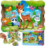 CASTORLAND Puzzle układanka 30 elementów A Deer and Friends - Leśne zwierzątka 4+ w sklepie internetowym okazje24.eu