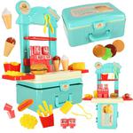 Kuchnia dla dzieci w walizce zestaw do hamburgerów fastfood lody frytki 55cm w sklepie internetowym okazje24.eu