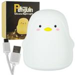 Lampka nocna dla dzieci silikonowa LED biała pingwinek w sklepie internetowym okazje24.eu